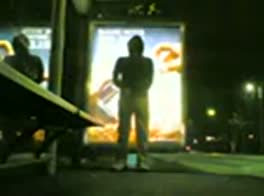 scally wank in bus shelter